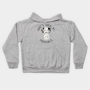 Home is Where My Dalmatian Is Dog Breed Lover Watercolor Kids Hoodie